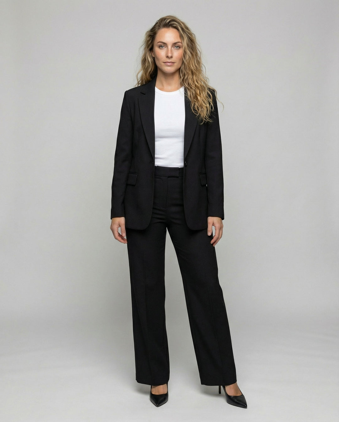 Tailleur-pantalon pour femme avec pantalon droit