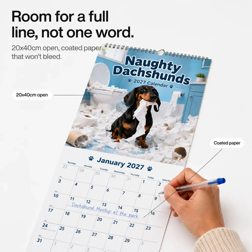 Dackel Wandkalender Niedliche Hunde Dekoration