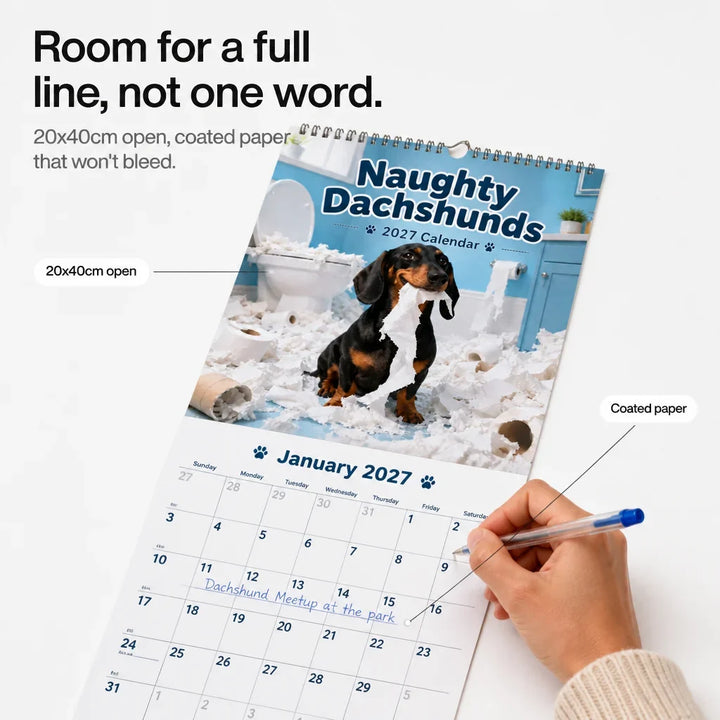 Dackel Wandkalender Niedliche Hunde Dekoration