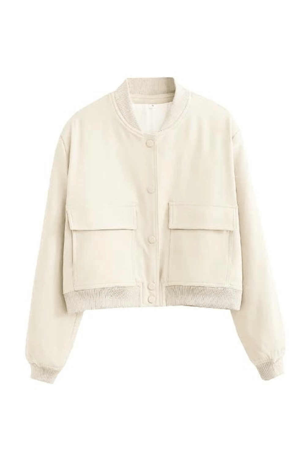Short women's transitional jacket – college jacket with buttons & cuffs