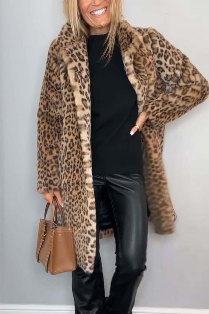 Dajana - Mantel con estampado de leopardo