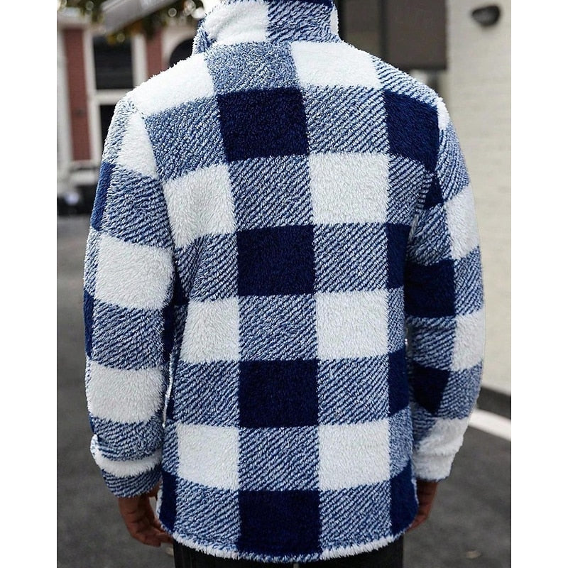 Damen Karojacke mit Fronttaschen