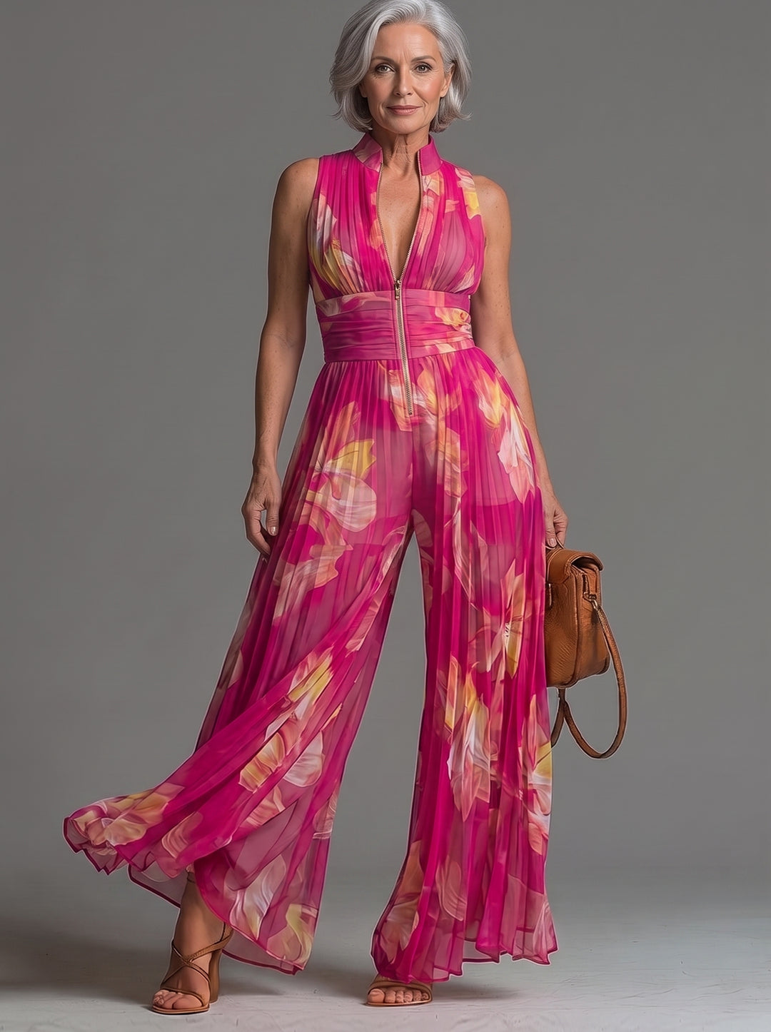 Eleganter Blumen-Jumpsuit – 55+ Model