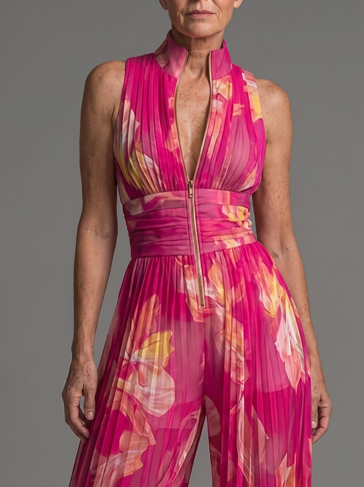 Eleganter Blumen-Jumpsuit – Detail 55+