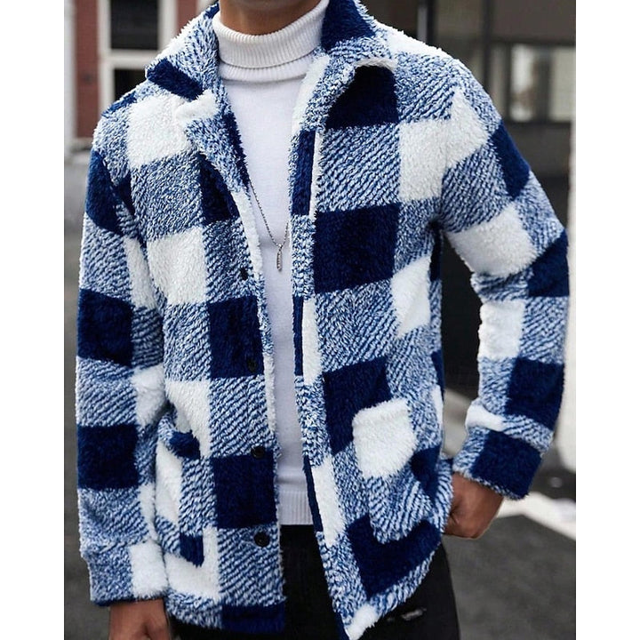 Damen Karojacke mit Fronttaschen