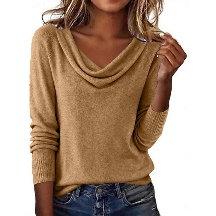 Charlotte | Draped Cowl Neck Pullover