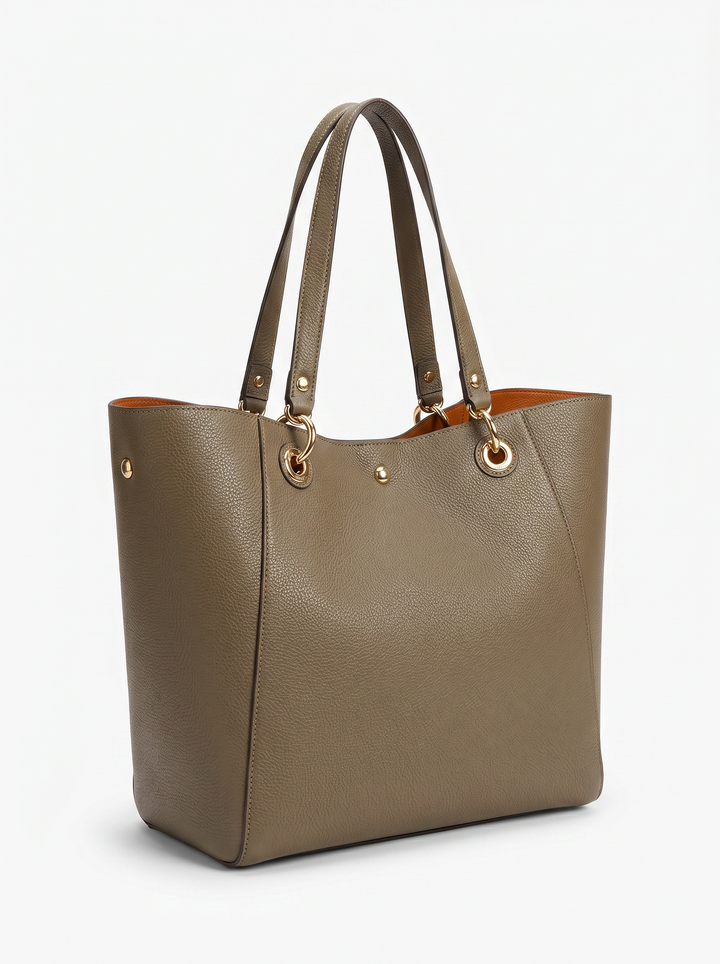 Klassische Leder Tasche – Olive