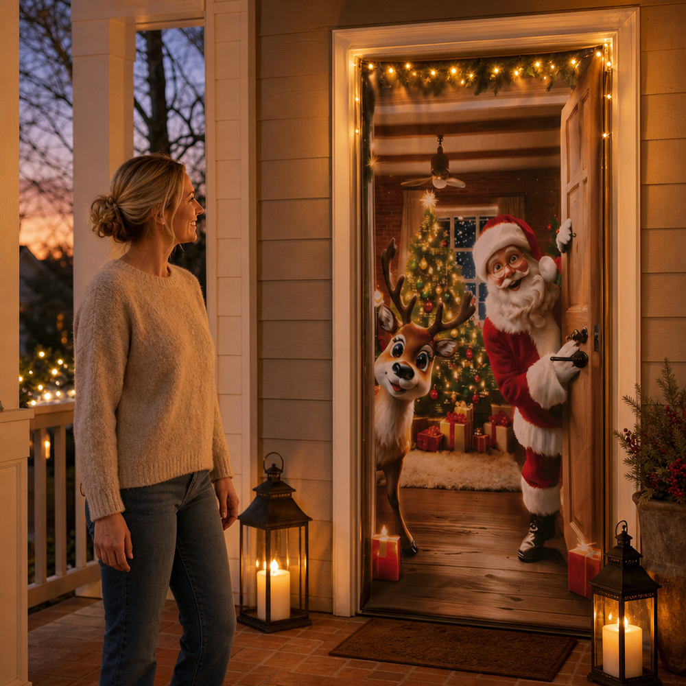 SantaScene Weihnachts-Türbild für Standardtüren