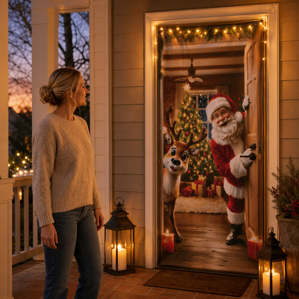 SantaScene Weihnachts-Türbild für Standardtüren