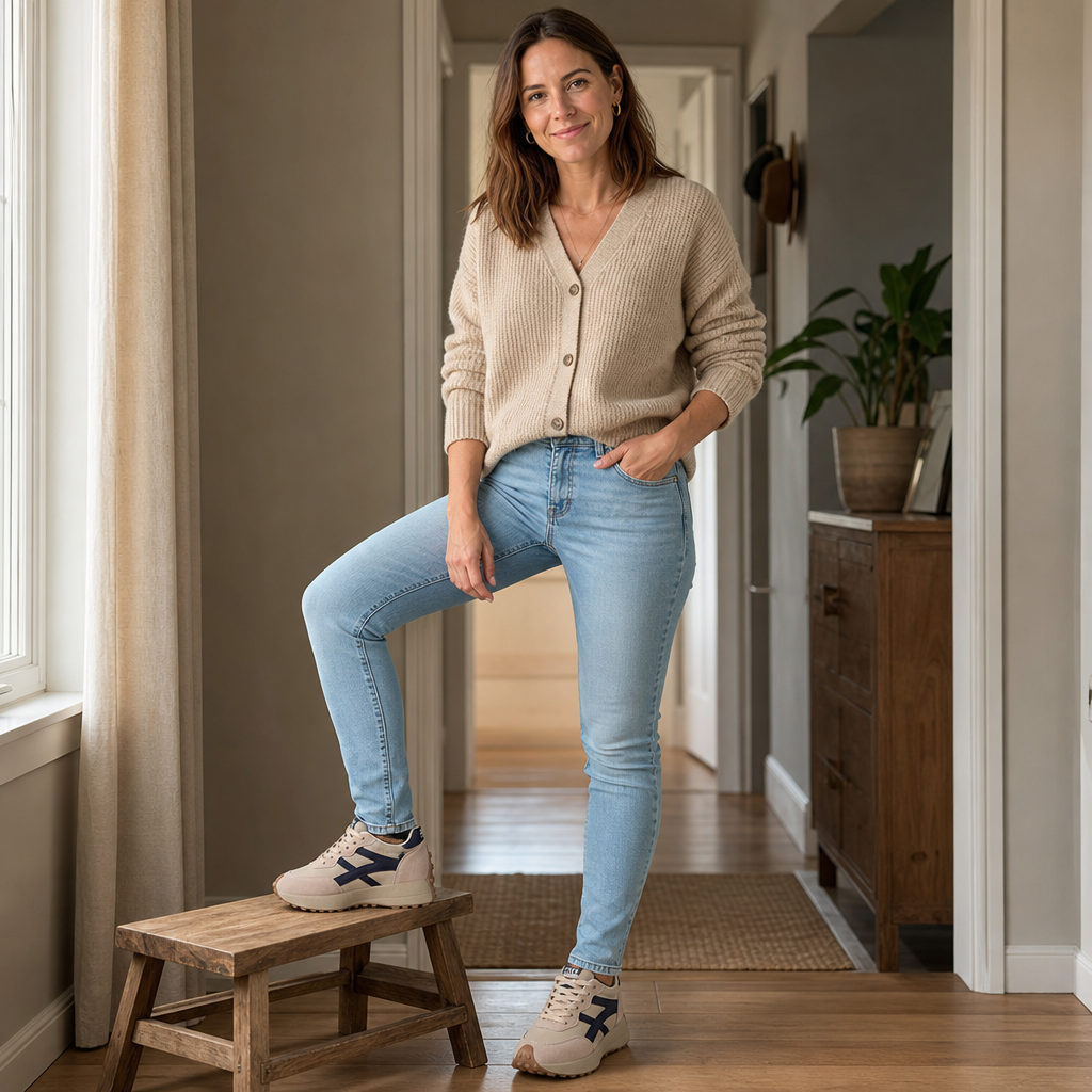 Damen Plateau Sneakers Rutschfest