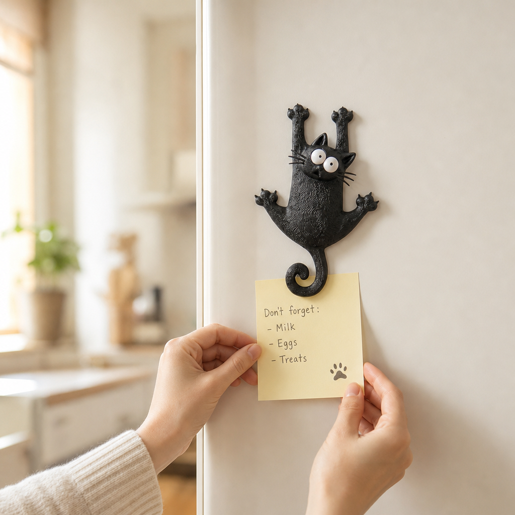 Fridge Pouncer | Hängender Katzen-Kühlschrankmagnet