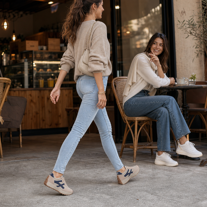 Damen Plateau Sneakers Rutschfest