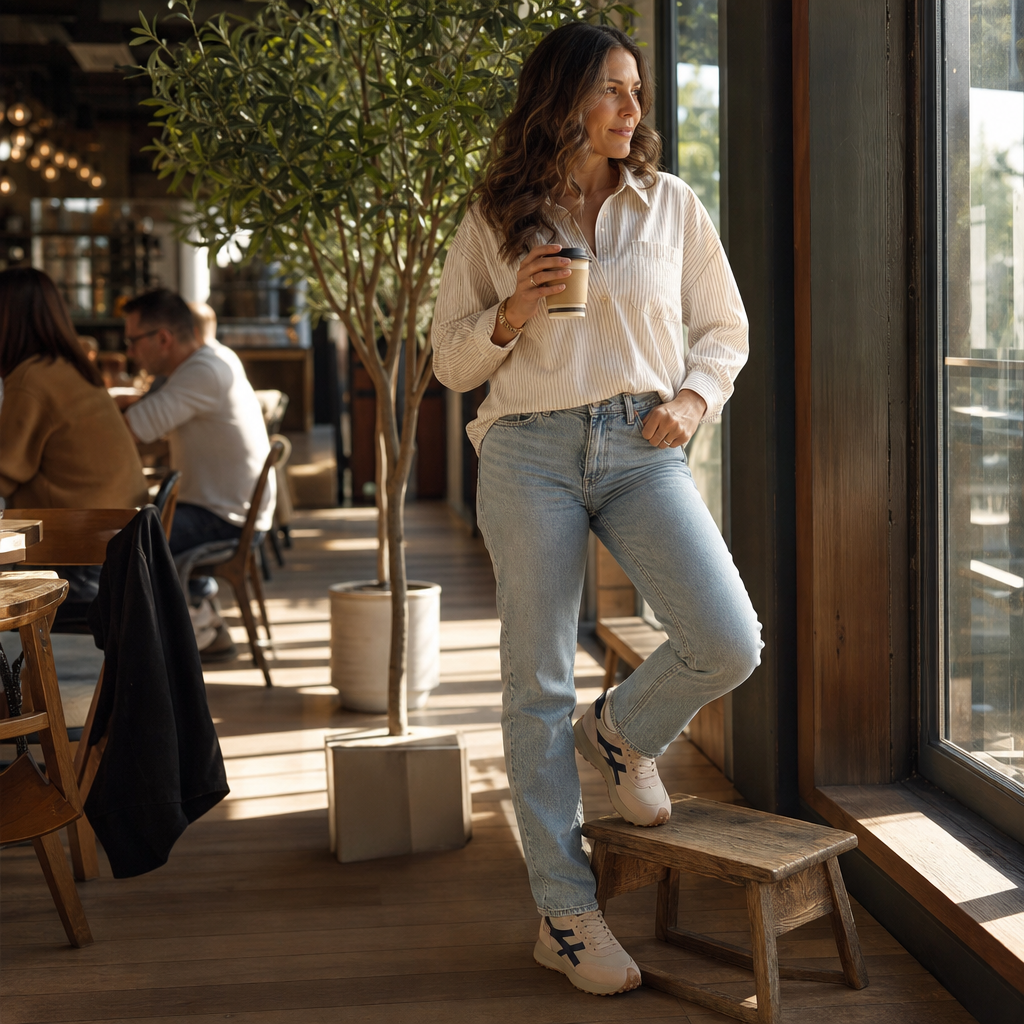Damen Plateau Sneakers Rutschfest
