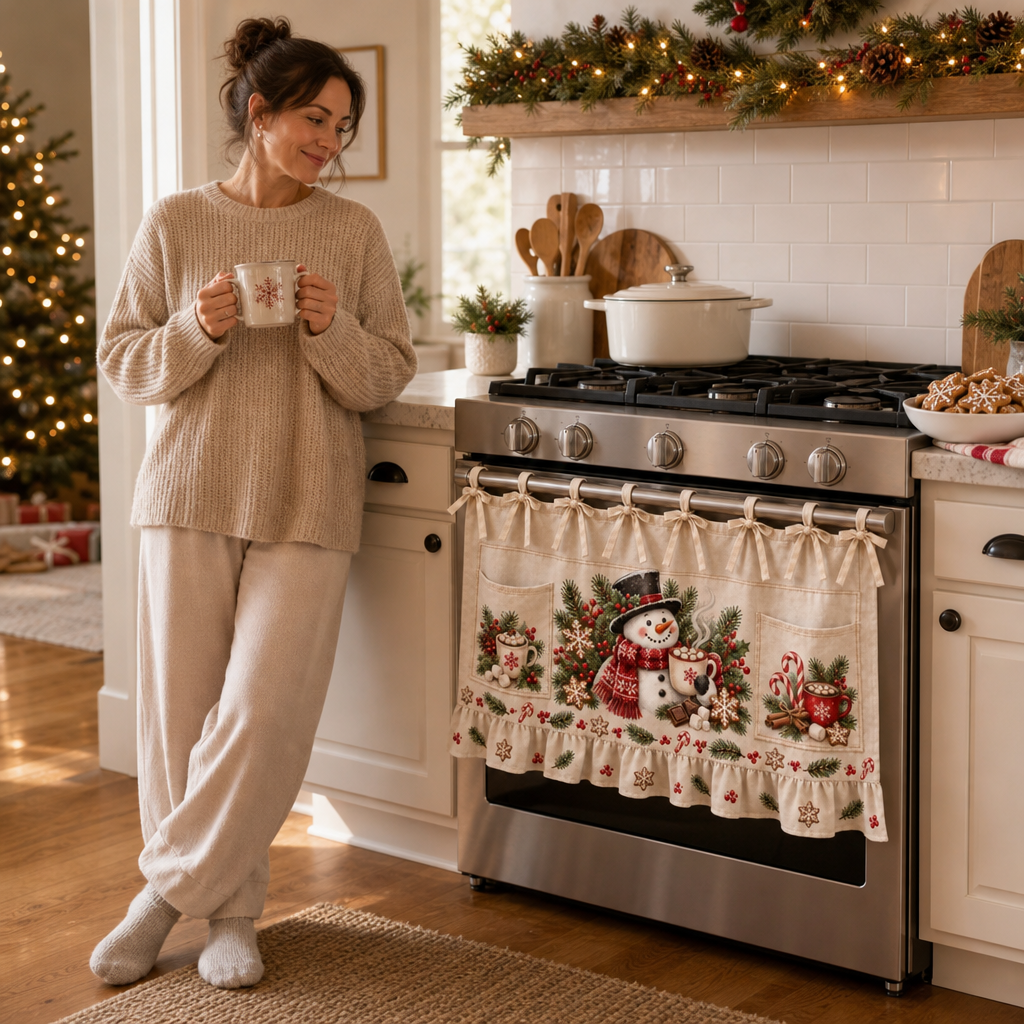 Hearth Holly | Weihnachts-Küchengeräteschürze mit Taschen