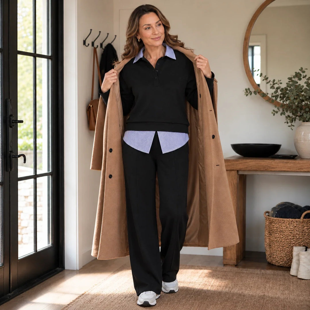 Zweiteiler mit Lagen-Sweatshirt und Hose