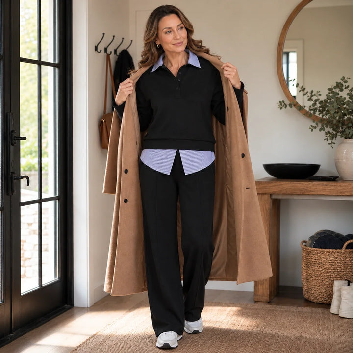 Zweiteiler mit Lagen-Sweatshirt und Hose