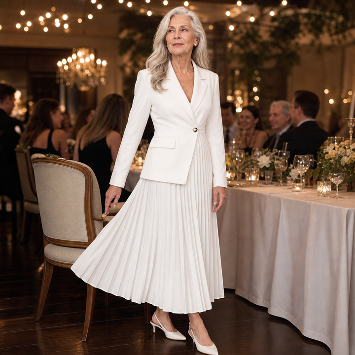 Damen Midikleid Mit Falten Und Knopfleiste