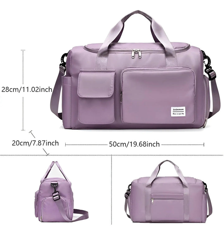 Large Waterproof Travel Bag – Sports & Weekend Bag for Women and Men
