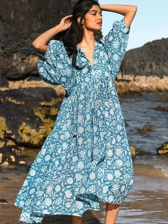 Women's dress – Viscose – Boho floral pattern – Summer style
