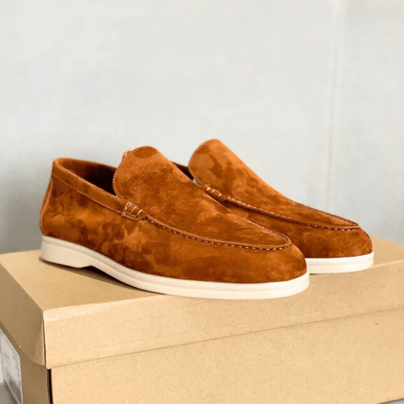 Herren Wildleder Slip-On Loafer – Bequeme Casual Alltagsschuhe