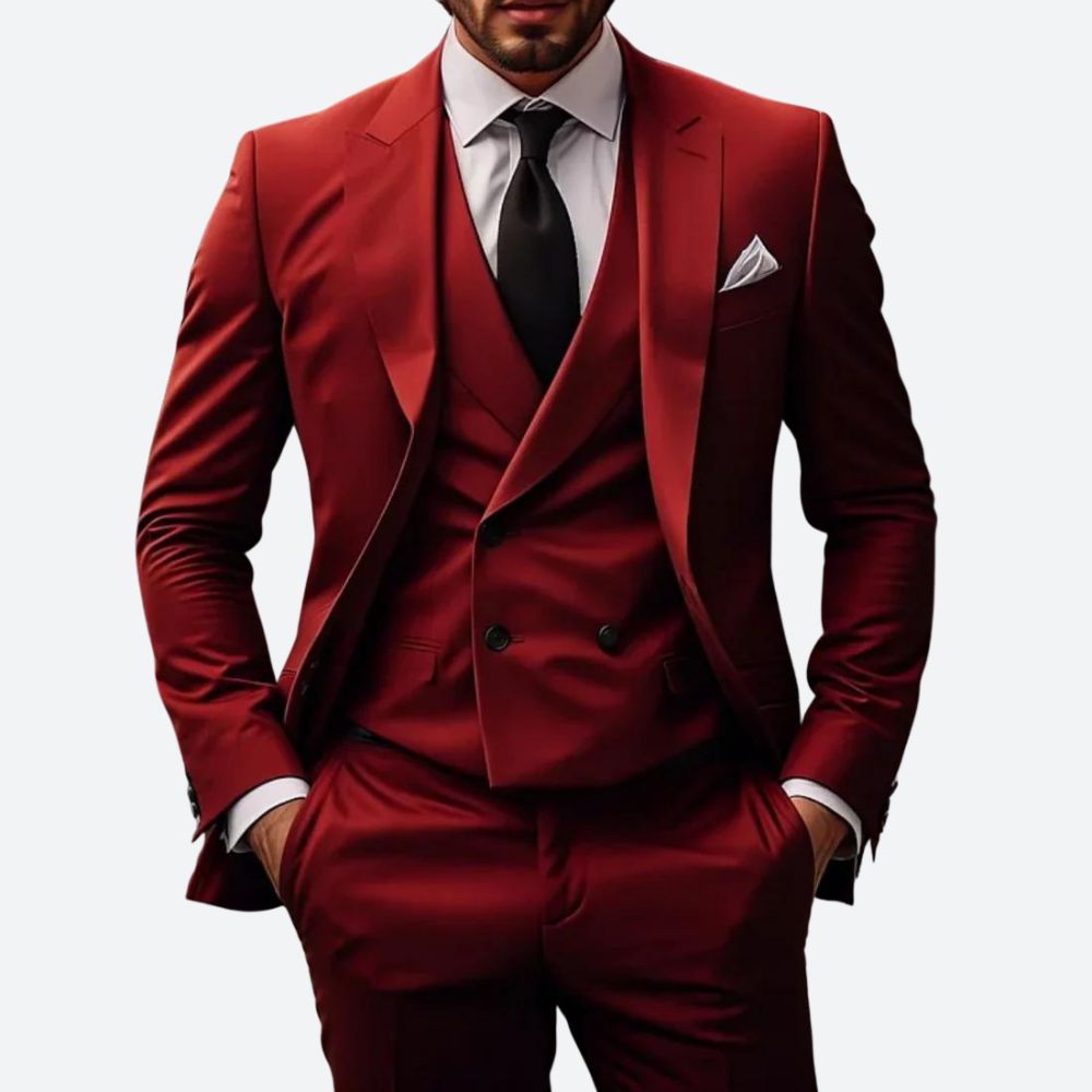 Three-piece men's suit – luxurious, elegant, and tailored style for formal occasions