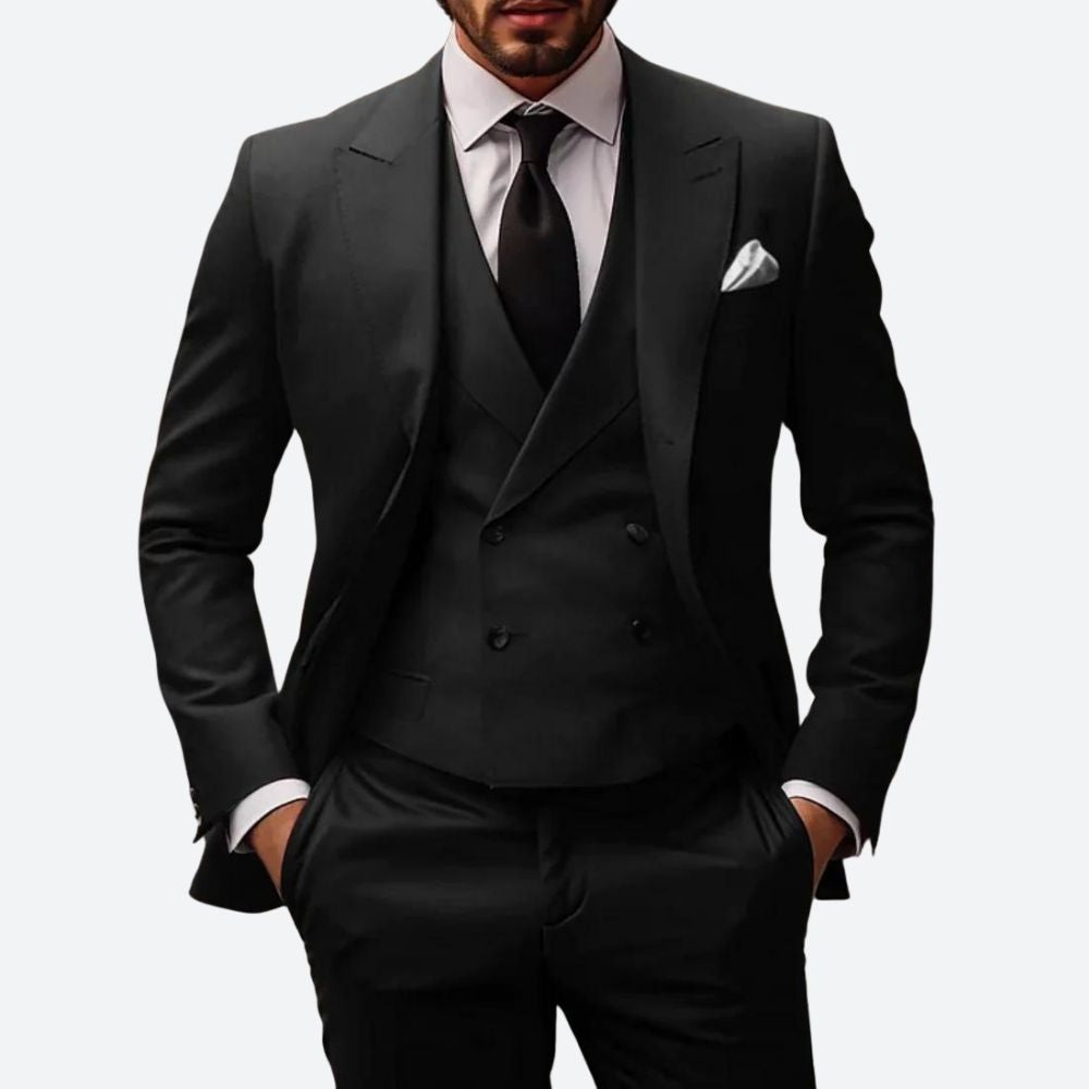 Three-piece men's suit – luxurious, elegant, and tailored style for formal occasions