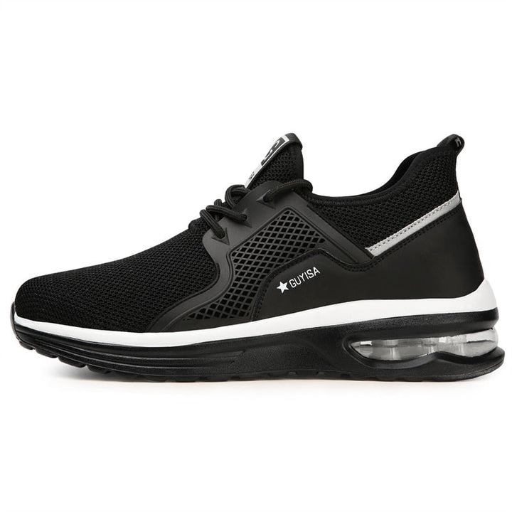 Damen Schwarze Rutschfeste Sport-Sneaker – Sicherheits Arbeits Laufschuhe