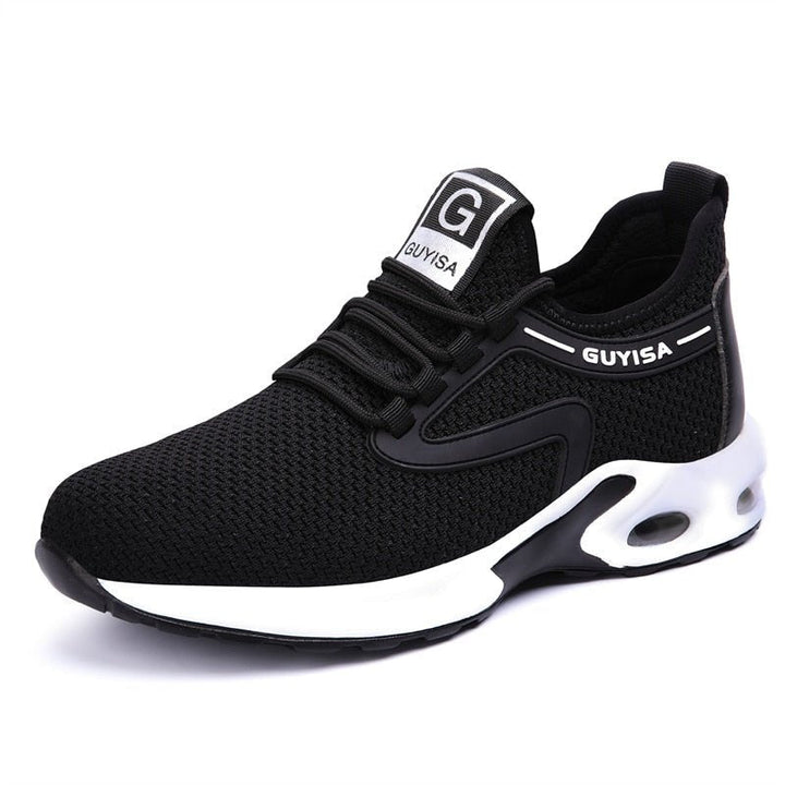 Damen Schwarze Rutschfeste Sport-Sneaker – Sicherheits Arbeits Laufschuhe