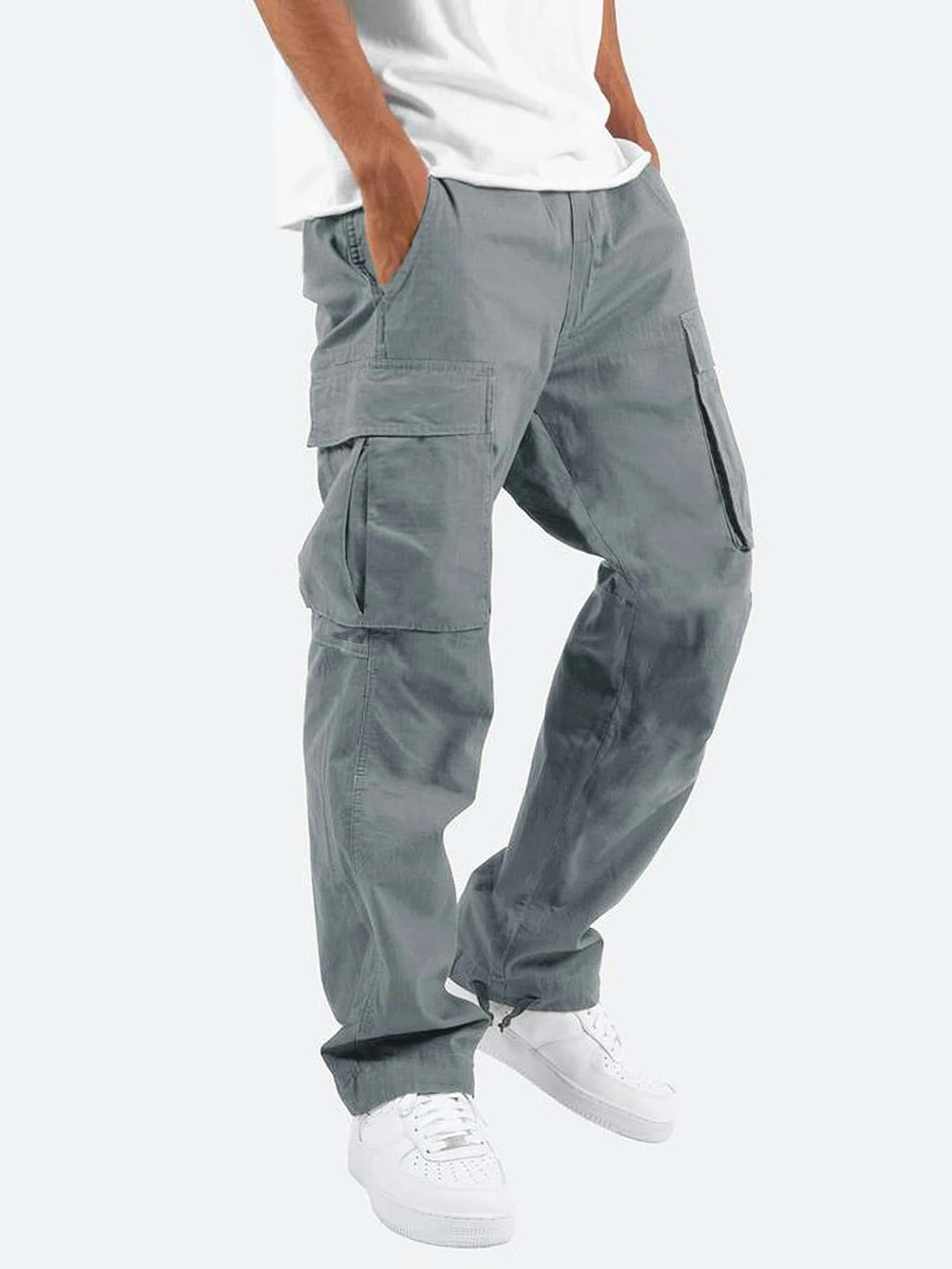 Men's Relaxed Fit Cargo Pants - Brown Casual Utility Pants