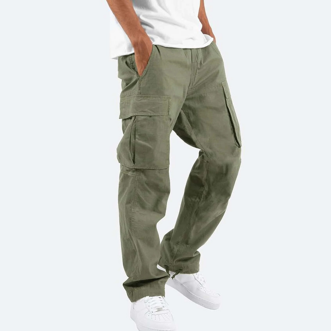 Men's Relaxed Fit Cargo Pants - Brown Casual Utility Pants
