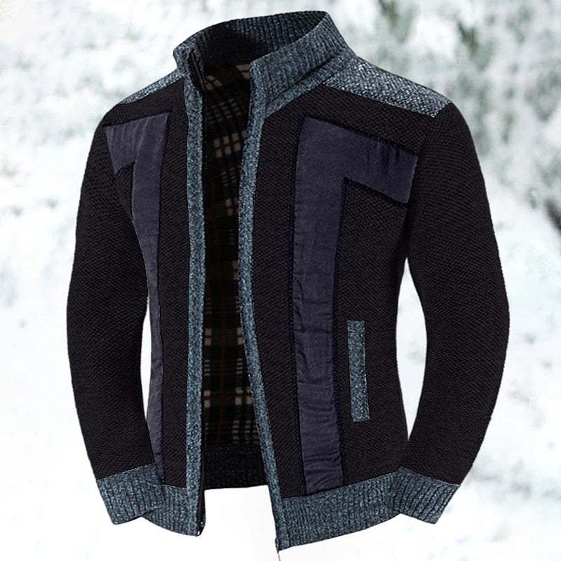 Damen Zip-Cardigan strukturiert mit Seitentaschen