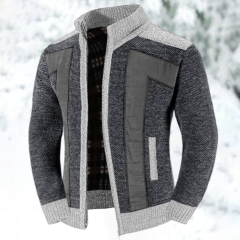 Damen Zip-Cardigan strukturiert mit Seitentaschen