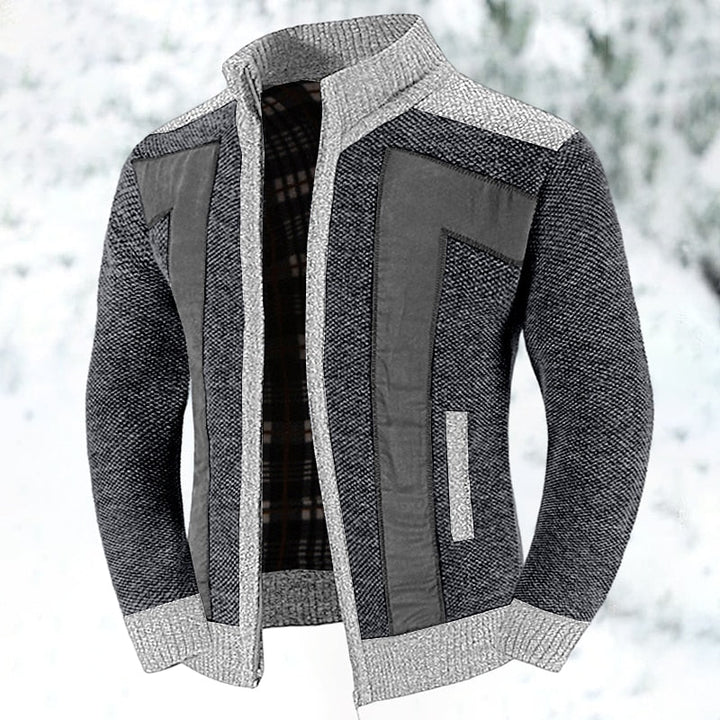 Damen Zip-Cardigan strukturiert mit Seitentaschen