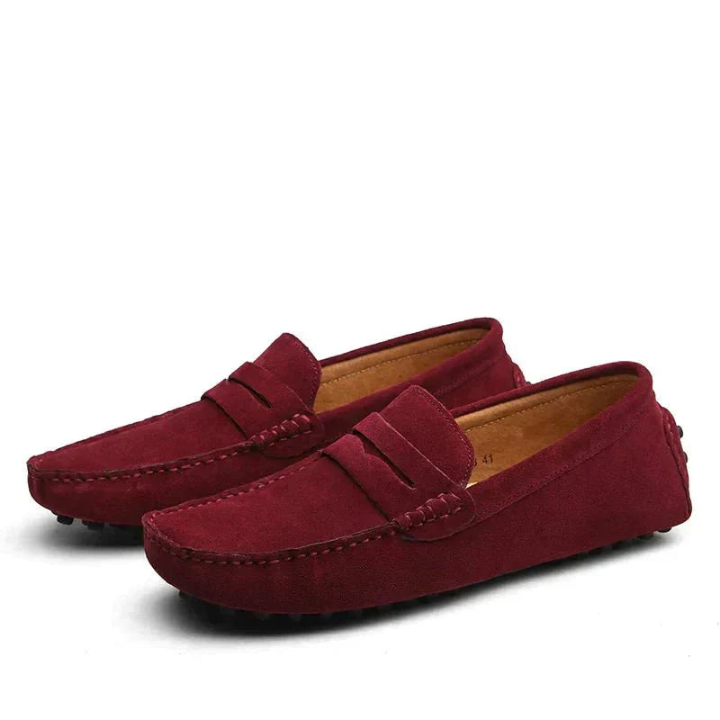 Men's Italian Suede Loafers Slip-On – Elegant Casual Shoes