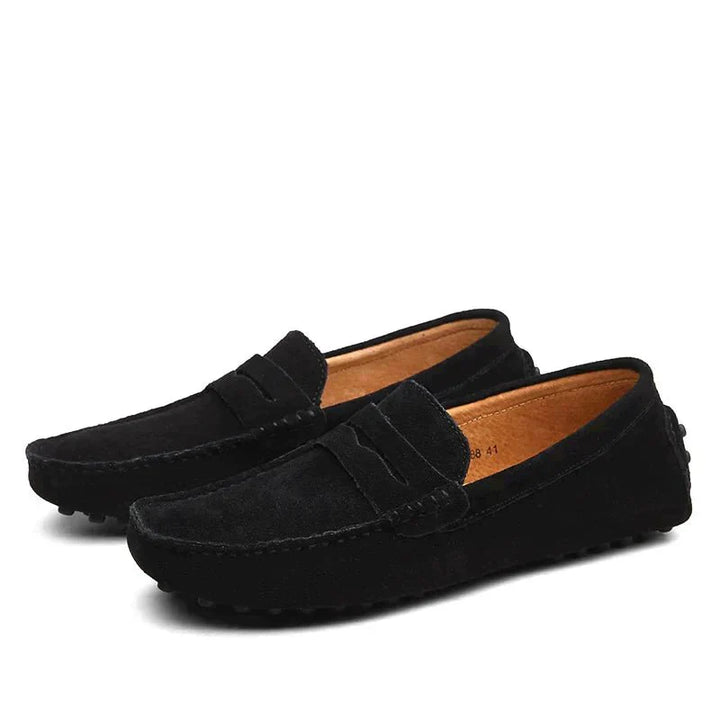Men's Italian Suede Loafers Slip-On – Elegant Casual Shoes