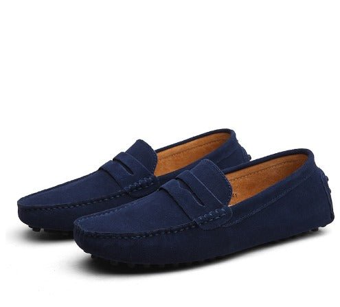 Men's Italian Suede Loafers Slip-On – Elegant Casual Shoes