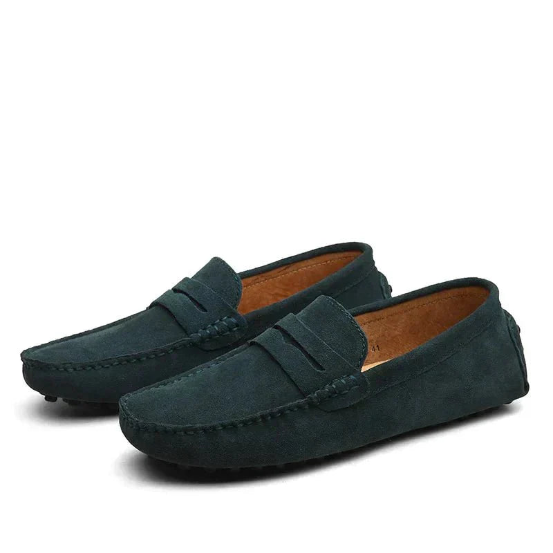 Men's Italian Suede Loafers Slip-On – Elegant Casual Shoes