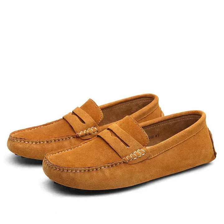 Men's Italian Suede Loafers Slip-On – Elegant Casual Shoes