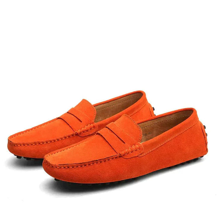 Men's Italian Suede Loafers Slip-On – Elegant Casual Shoes