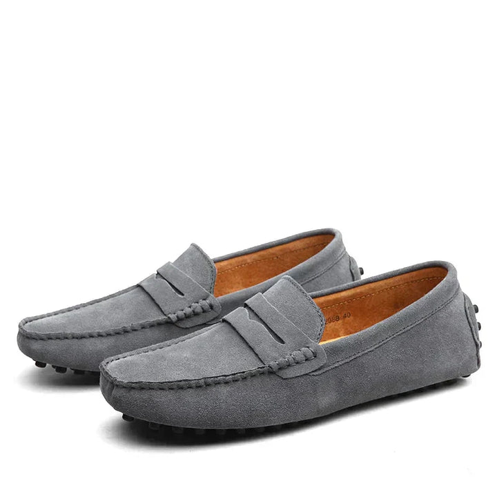 Men's Italian Suede Loafers Slip-On – Elegant Casual Shoes