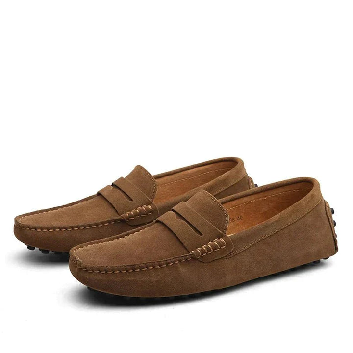 Men's Italian Suede Loafers Slip-On – Elegant Casual Shoes
