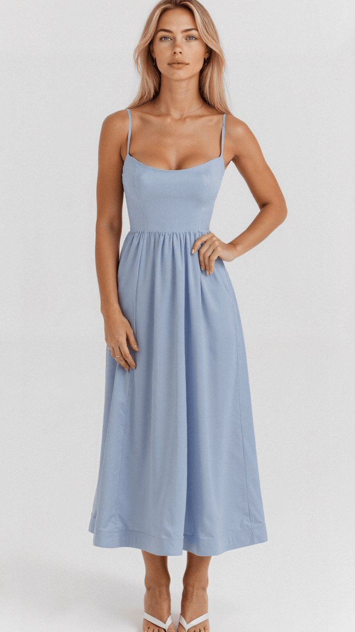 Flowing Sleeveless Maxi Dress | Elegant Evening Dress | Summer Dress