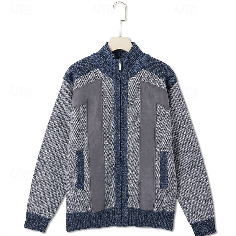 Damen Zip-Cardigan strukturiert mit Seitentaschen