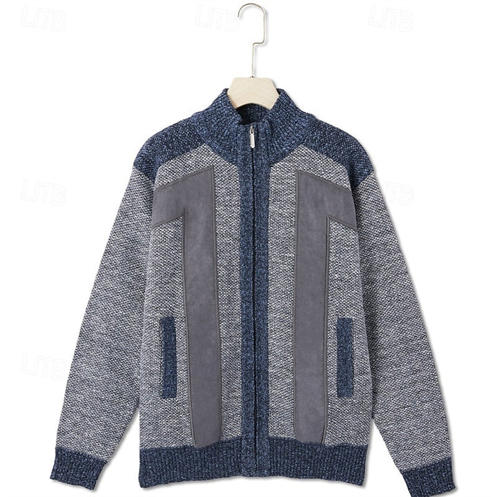 Damen Zip-Cardigan strukturiert mit Seitentaschen