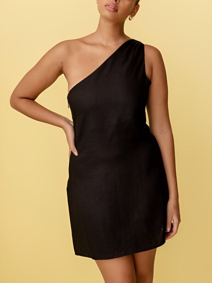 Women's Mini Dress - One-Shoulder - Summer Design