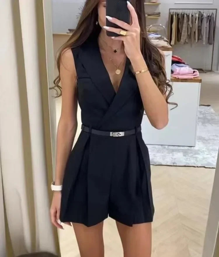 Salopette pour femmes avec dos et ceinture