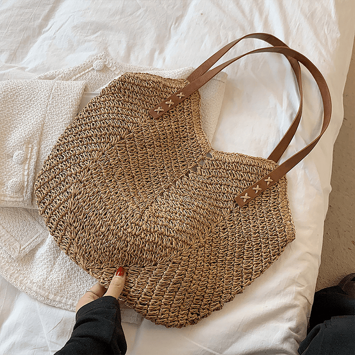 Bolso Tote de Cuero Vegano – Bolso de Hombro Grande Minimalista