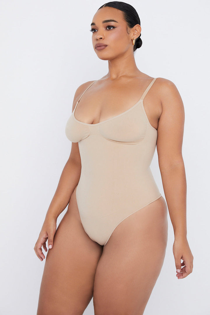 Sculpting Thong Bodysuit – Almond