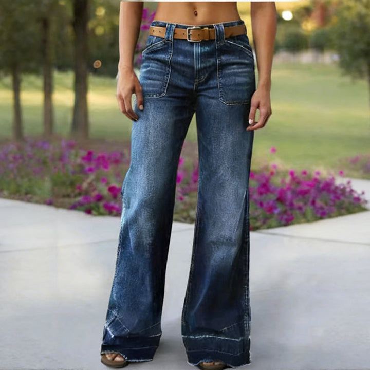 Damen Vintage Weit Geschnittene Jeans – Hochbund Locker Denim Hose