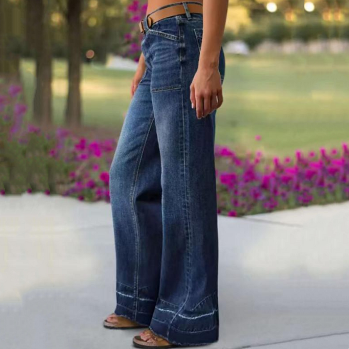 Damen Vintage Weit Geschnittene Jeans – Hochbund Locker Denim Hose